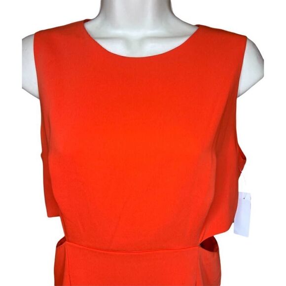 Trina Turk Helena Cut Out Sides Orange/Red Dress NWT Size 6 - Picture 4 of 9